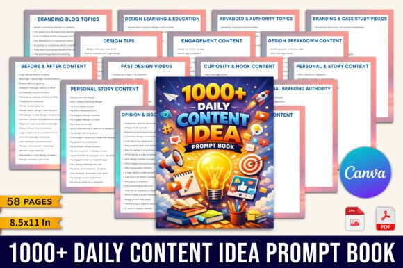 1000 Daily Content Idea Prompt: The Solution to Creator Burnout and Inconsistent Posting