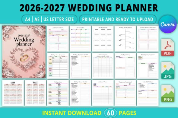 2026-2027 Wedding Planner KDP Interior: A Practical Tool for Wedding Organization