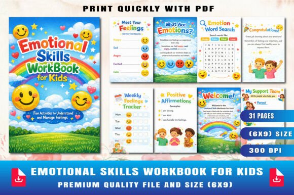 Emotional Skills Workbook for Kids