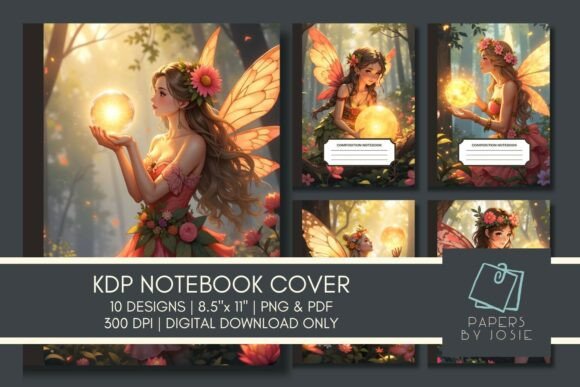 Fairy and Orb KDP Notebook Cover: Design & Utility