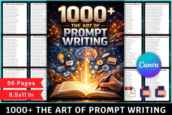 Mastering the Art of Prompt Writing: A Practical Guide to the 1000 the Art of Prompt Writing Planner