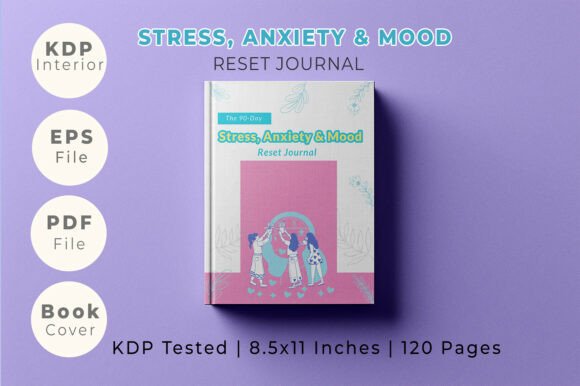Stress, Anxiety Mood Tracker Journal