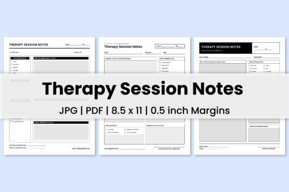 Therapy Session Notes KDP Interior: Practical Tools for Professionals