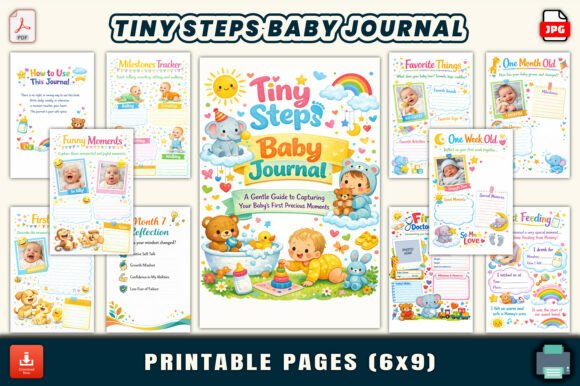 Tiny Steps Baby Journal: A Modern Keepsake for the Early Years